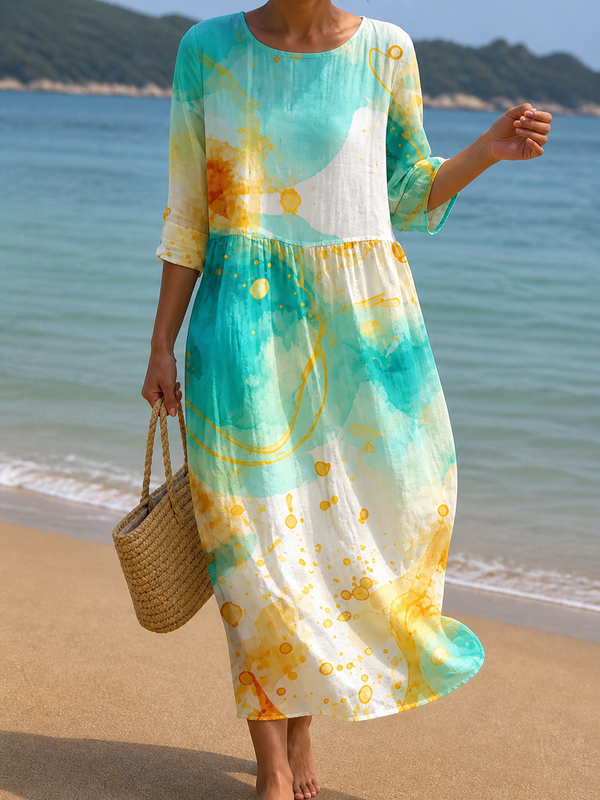 Vestido casual de mujer con estampado floral