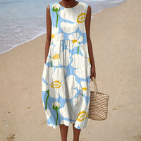 Vestido de verano cómodo sin mangas