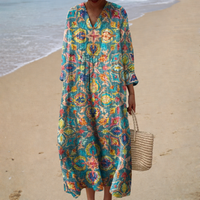 Vestido de Verano Impreso que Realza