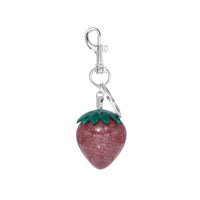 Charm fresa plateada