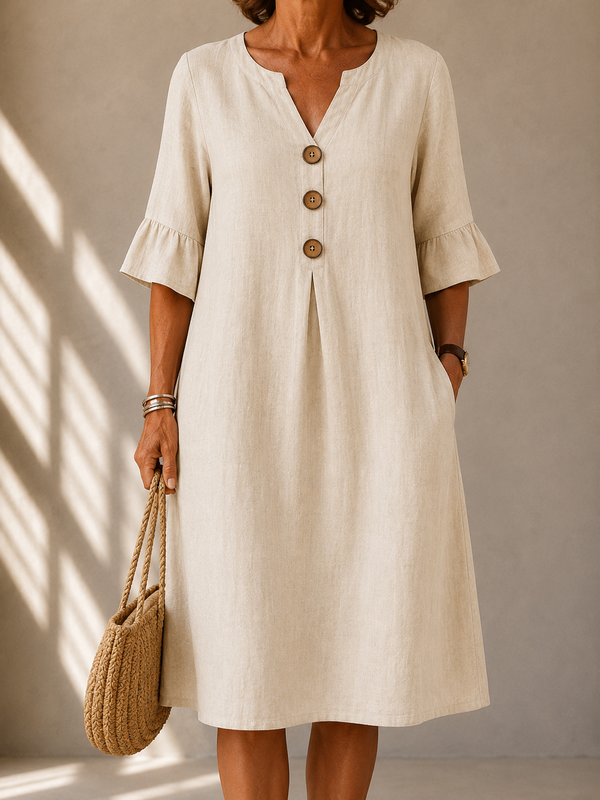 Leonor™ | Vestido de Botones