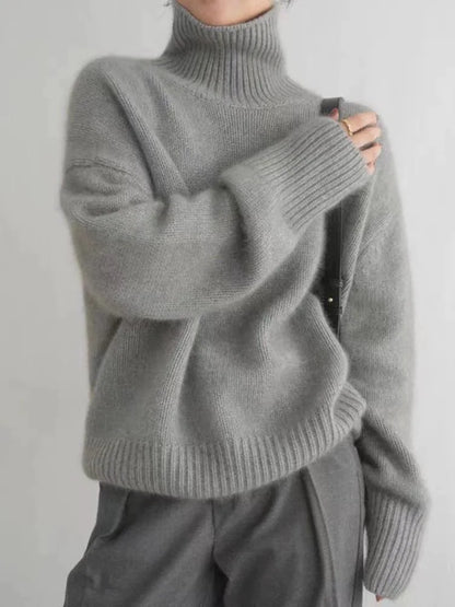 BELLA™║Elegante jersey de cuello alto