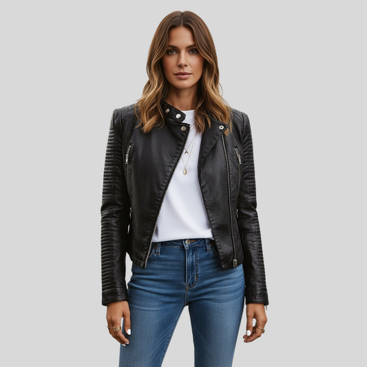 SANTANA™║Elegante chaqueta de cuero