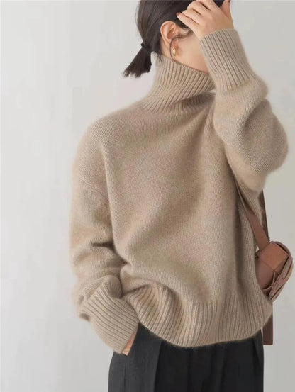 BELLA™║Elegante jersey de cuello alto