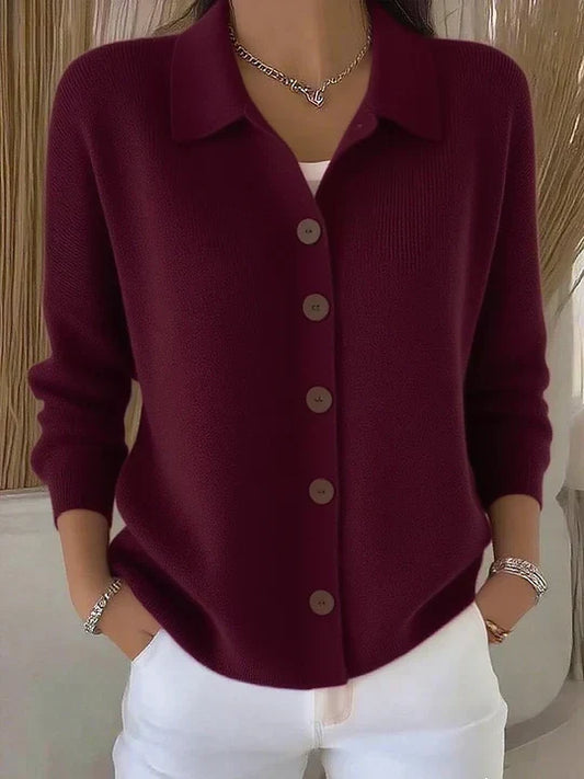 Josefina | Chaqueta de Punto con Cuello y Botones