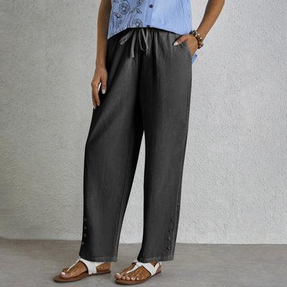 Shania - Pantalones Relaxed con Botones