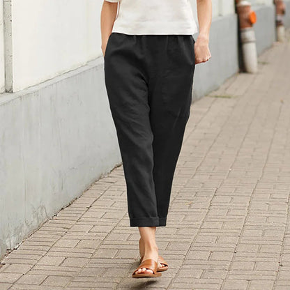Kriza - Pantalones de Pierna Ancha con Bolsillos