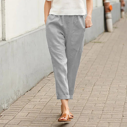 Kriza - Pantalones de Pierna Ancha con Bolsillos