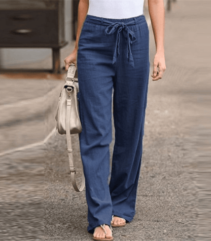 Joleen - Pantalones Relaxed para Mujer con Cuerda y Cintura Elástica