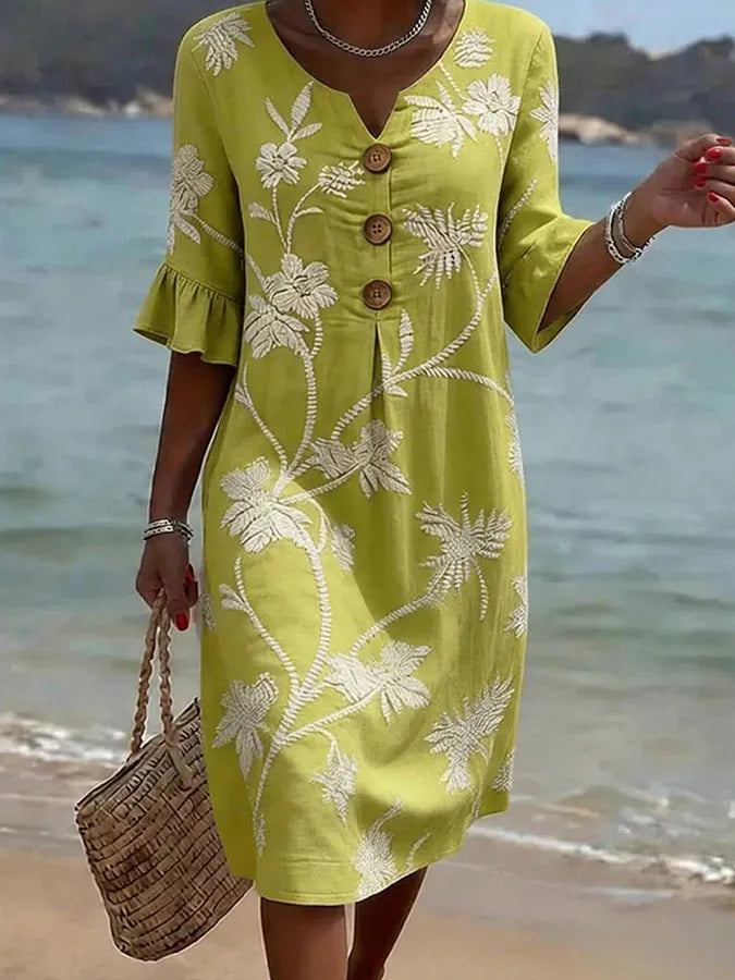 Vestido casual de mujer con estampado floral