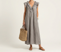 Josefina | Vestido Maxi con Escote en V y Volantes