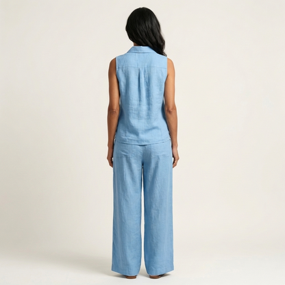 Vera | Conjunto de Top Cruzado y Pantalón Ancho