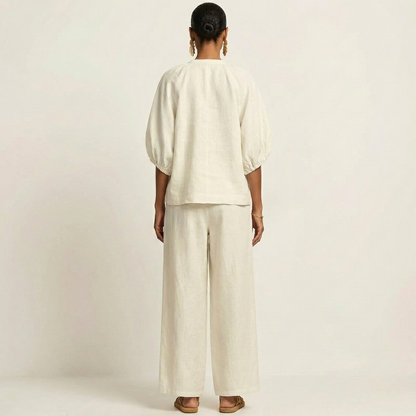 Aurora | Conjunto con Cremallera Frontal y Manga Abullonada