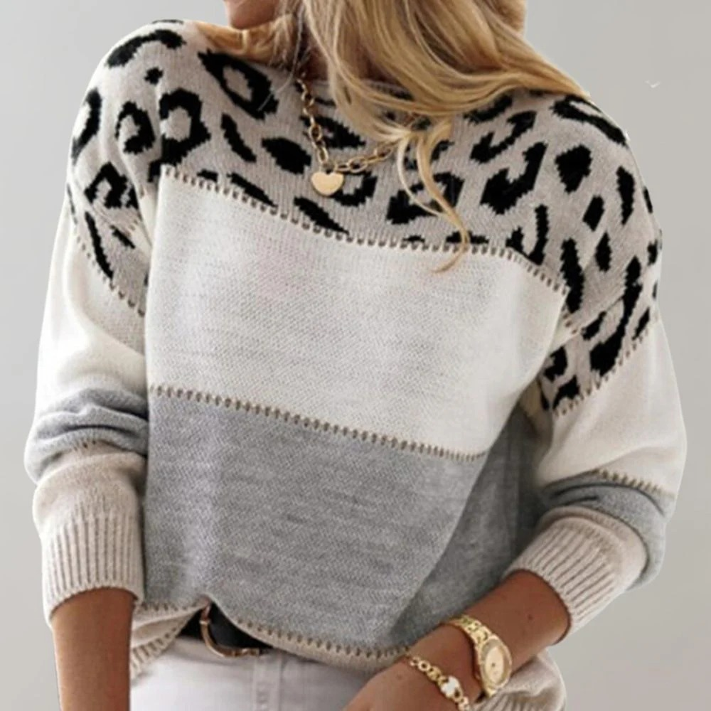 CASA NUA™║Suéter elegante de leopardo