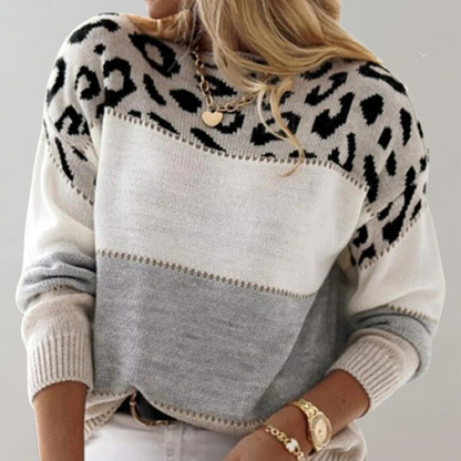 CASA NUA™║Suéter elegante de leopardo